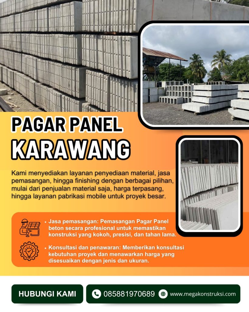 Harga Jual Pagar Panel Beton Karawang