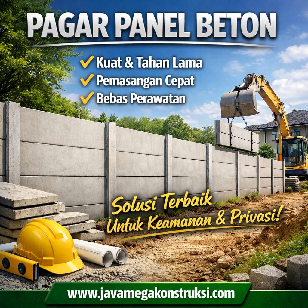 Harga Pagar Panel Beton Terpasang Per Lembar & Per Meter 2026