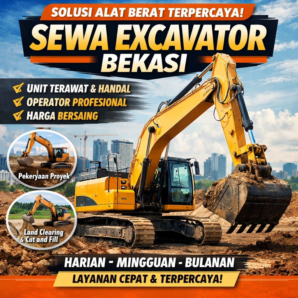 Sewa Excavator Bantargebang Bekasi Harga Terjangkau 2026