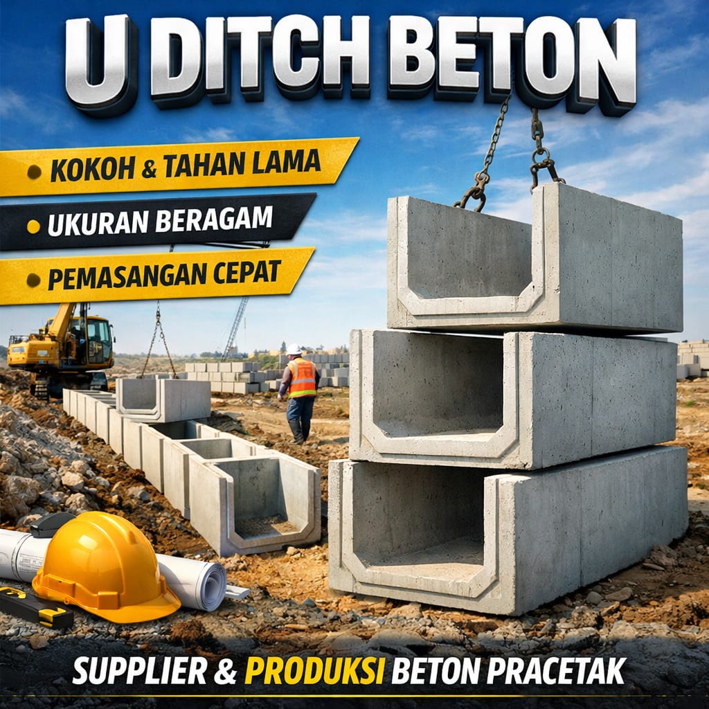 Harga U Ditch Beton Tangerang Saluran Air Drainase