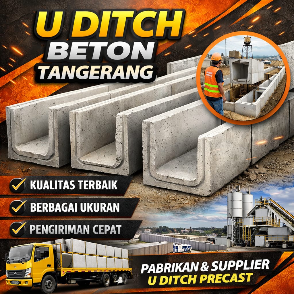 Harga U Ditch Beton Tangerang Saluran Air Drainase