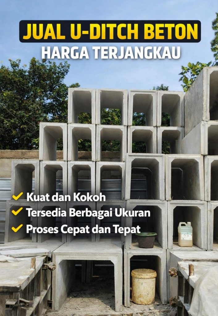 Harga U Ditch Beton Jakarta Saluran Air Drainase 2026